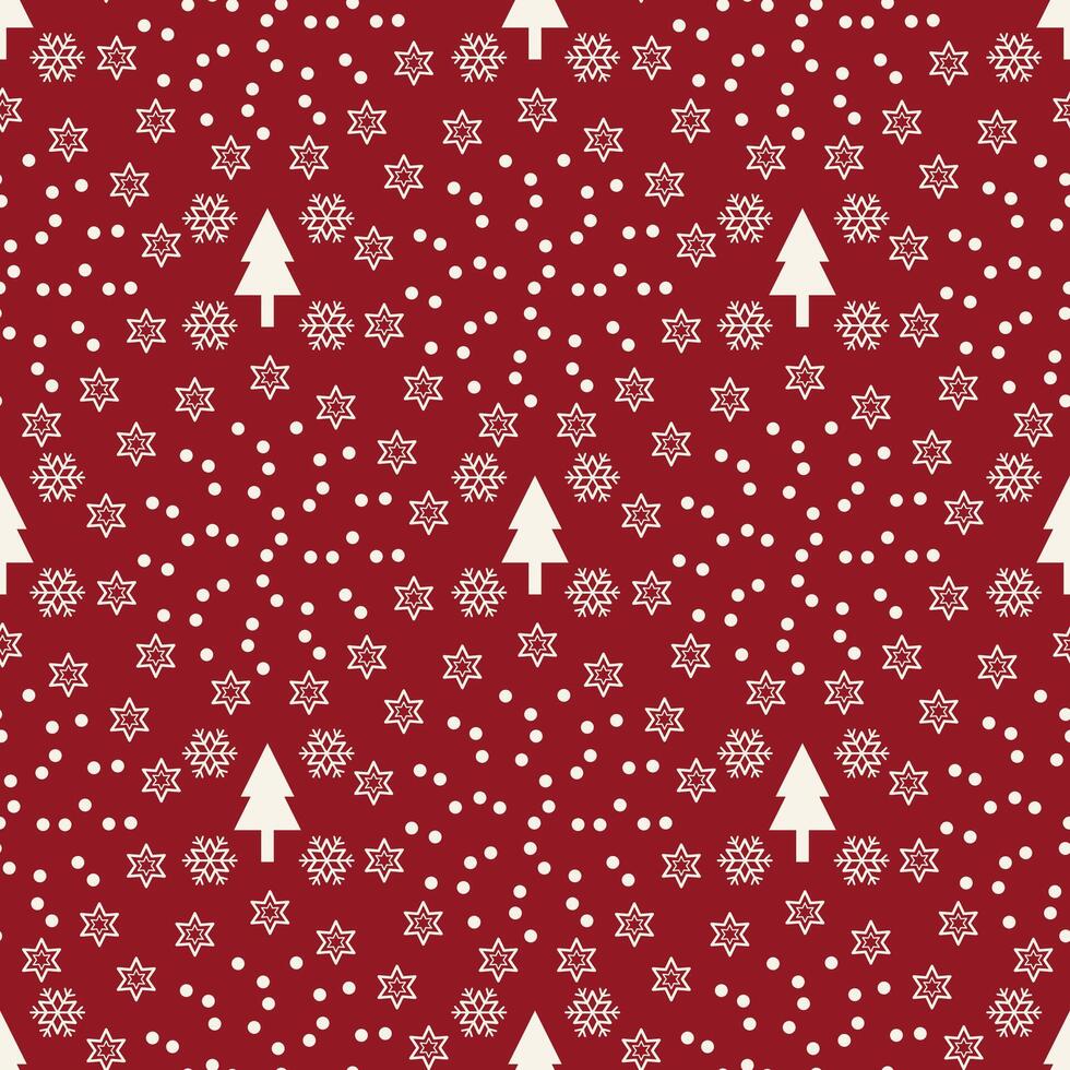 Festive holiday design with cozy Christmas sparkle patterns featuring snowflakes, holiday trees, and joyful seasonal accents on red backgrounds, winter greetings, cards, and seasonal interiors vector