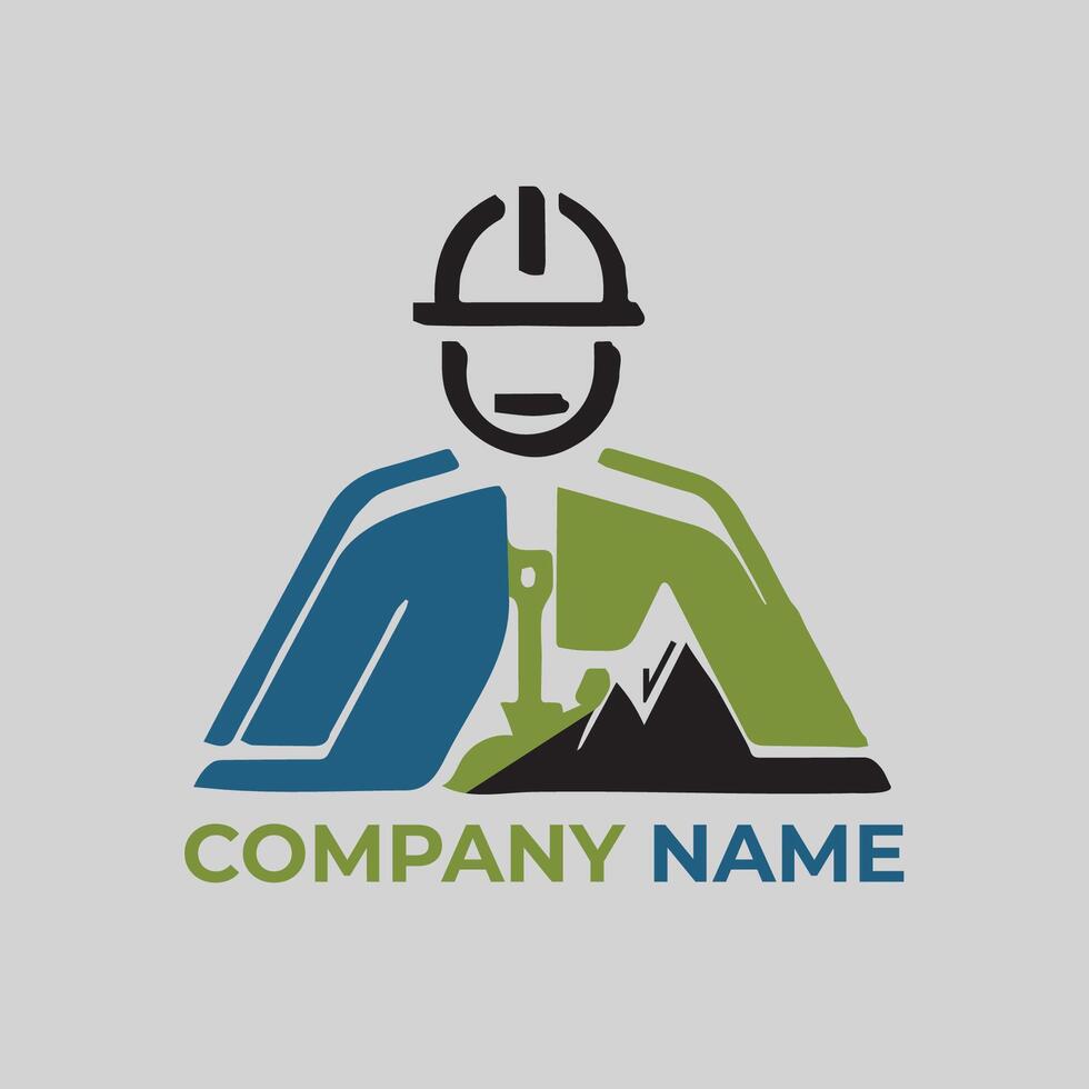 Flat shape modern plumber logo business logo design vector