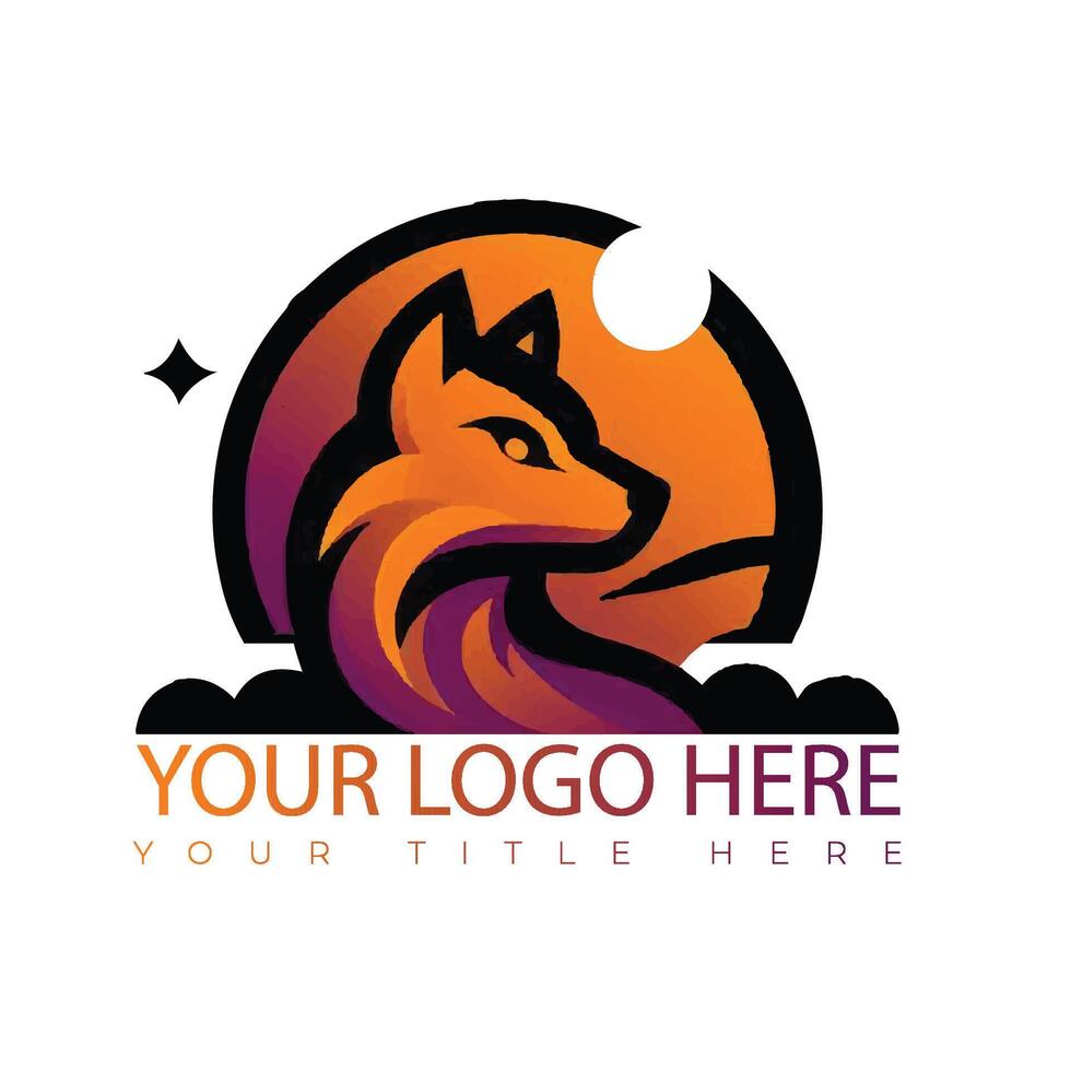 Gradient color abstract logo design vector