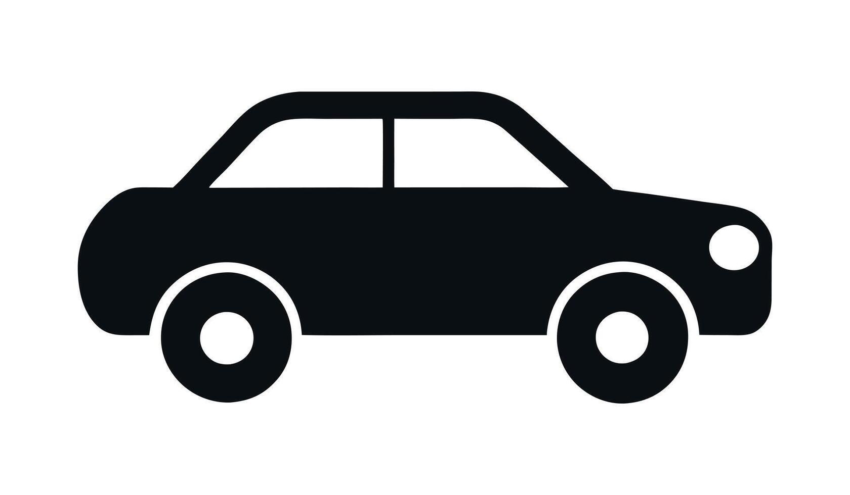 car flat icon silhouette design vector