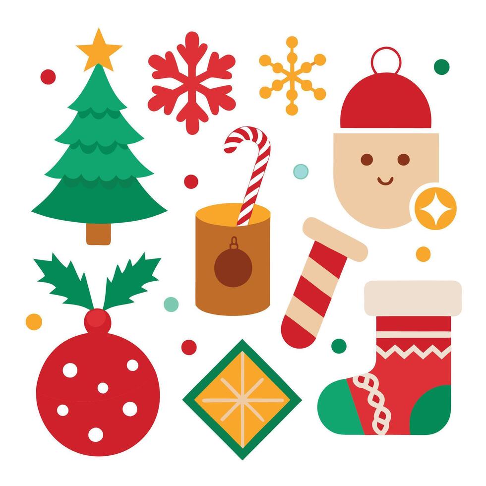 Christmas Symbols and Icons Collection vector
