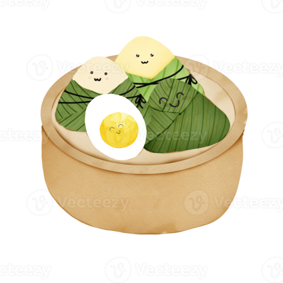 ZongZi character with friend png