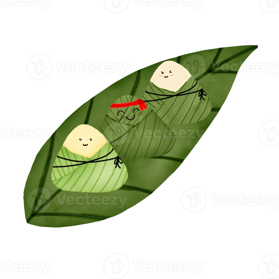 Three ZongZi character png