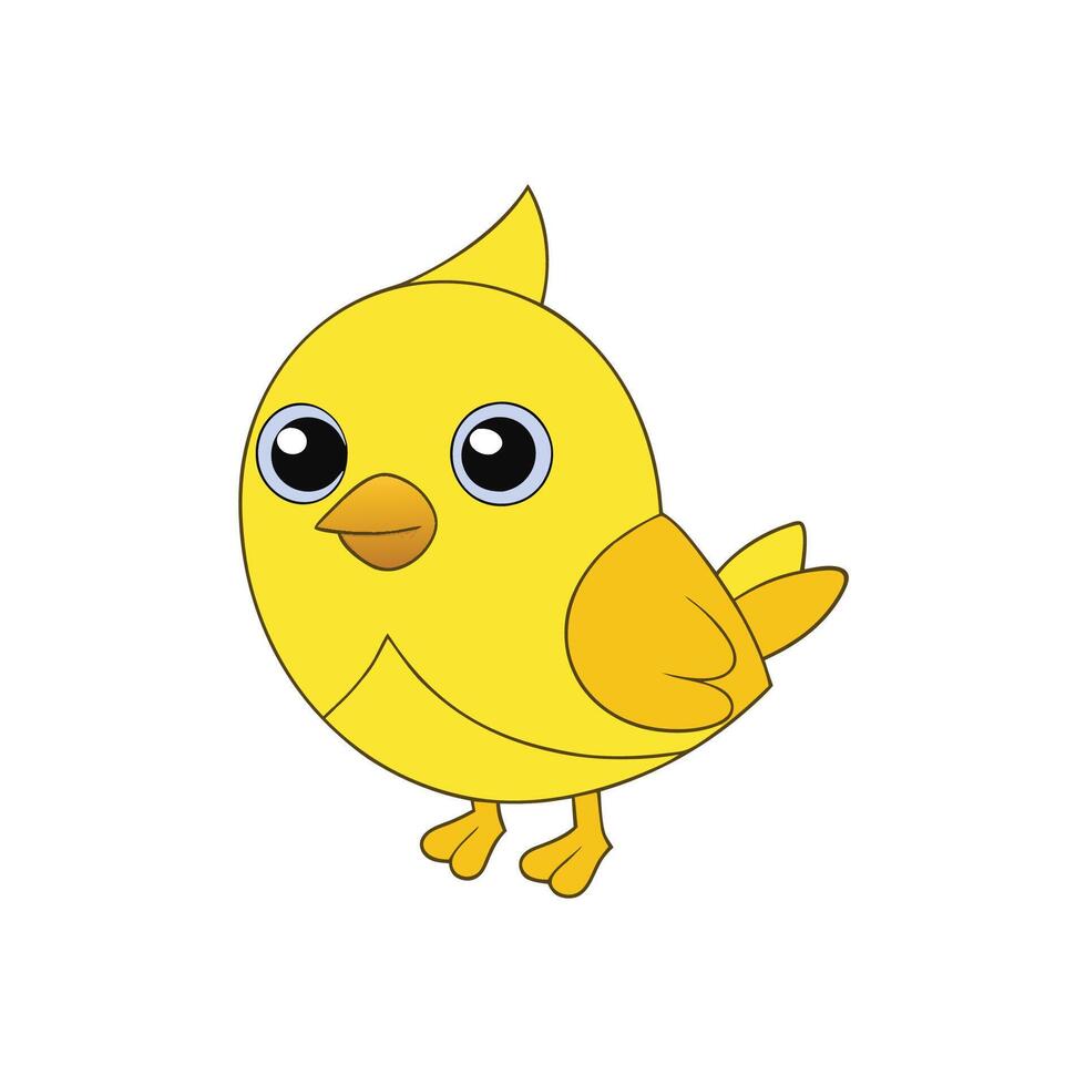 Minimalistic Canary Bird Outline vector