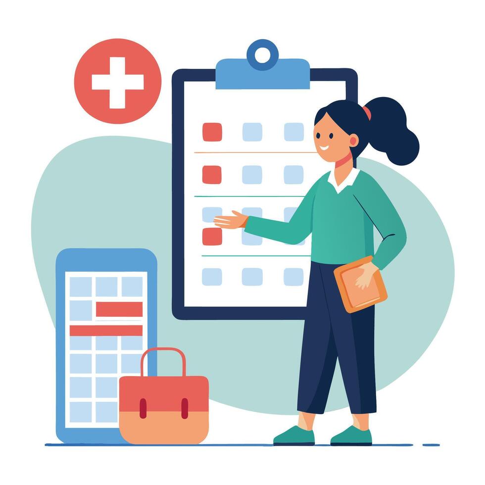 Efficient Appointment Management by Medical Assistant vector