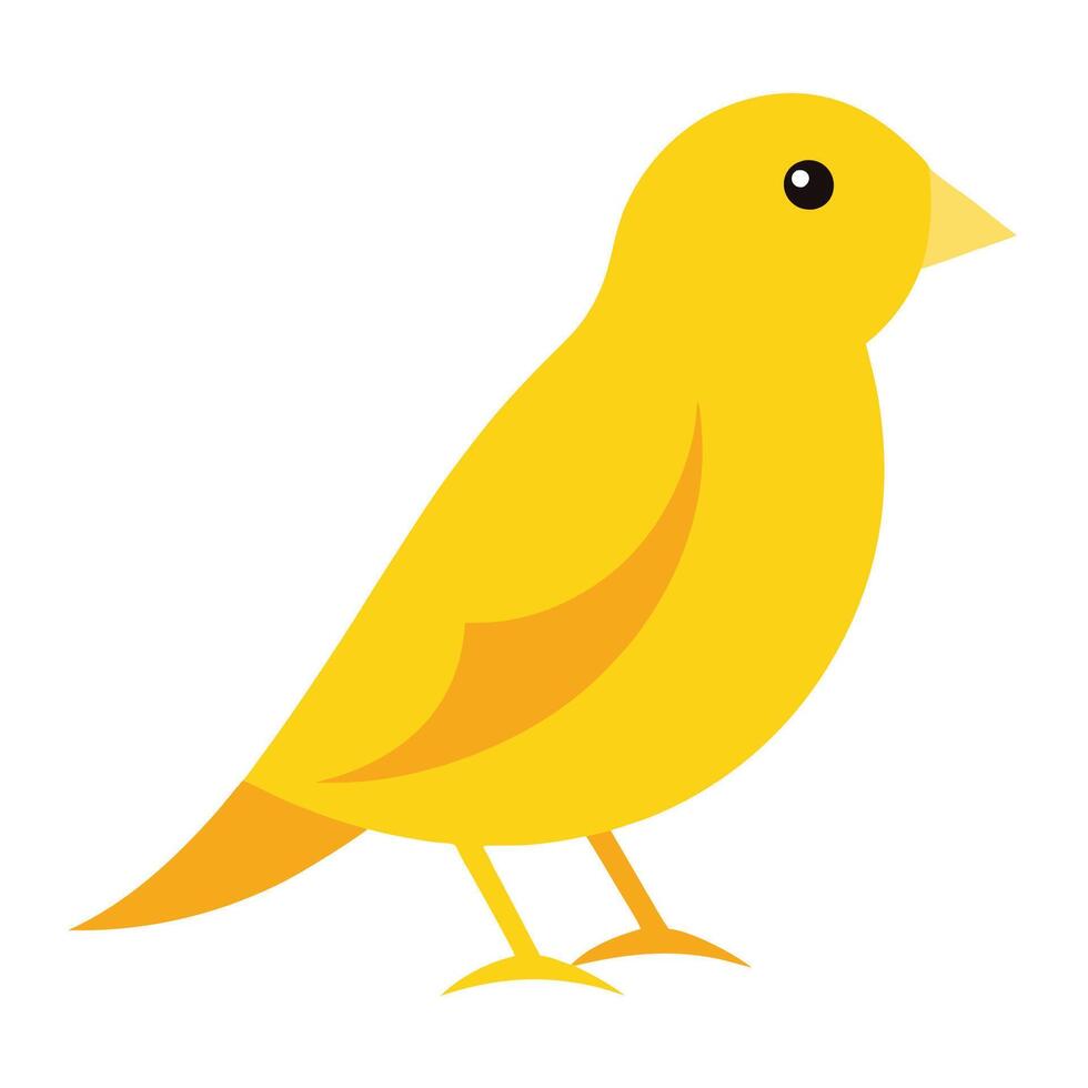 Stylish Canary Bird Outline Art vector