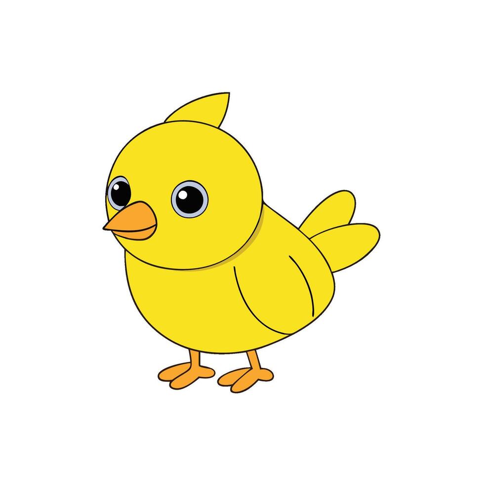 Delicate Canary Bird Sketch Art vector