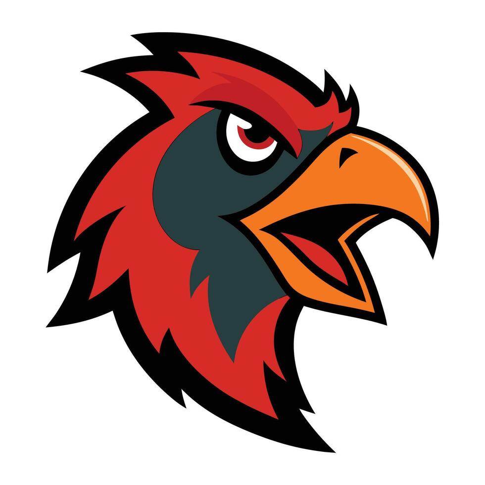 Stylish Rooster Head Logo Collection on white vector