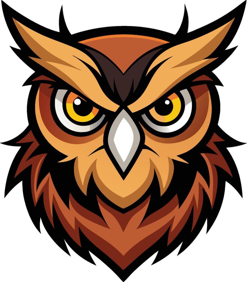 Bold Owl Head Logo Collection vector