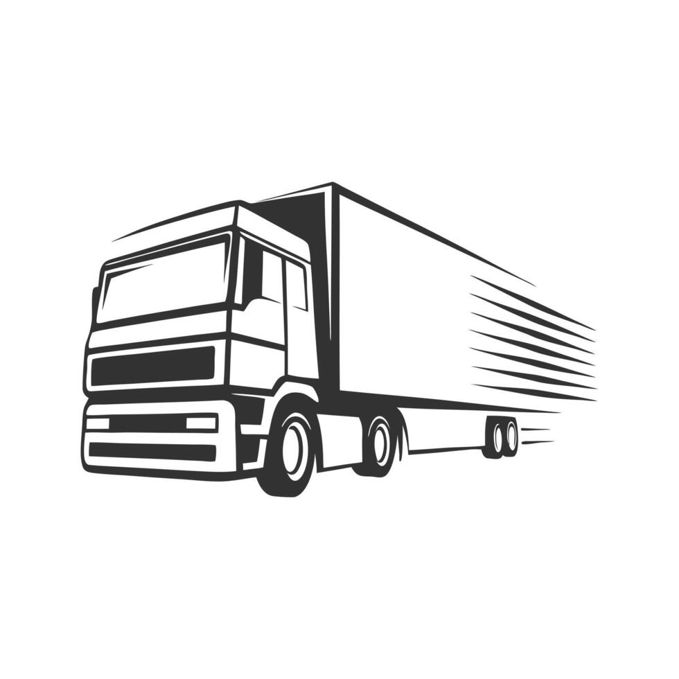 Modern Truck Silhouette Design vector