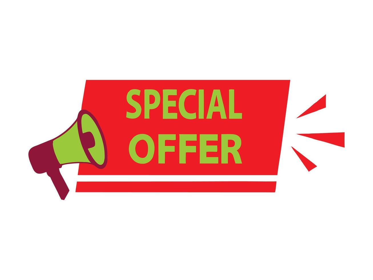 Bold Special Offer Label for Modern Marketing Graphics vector