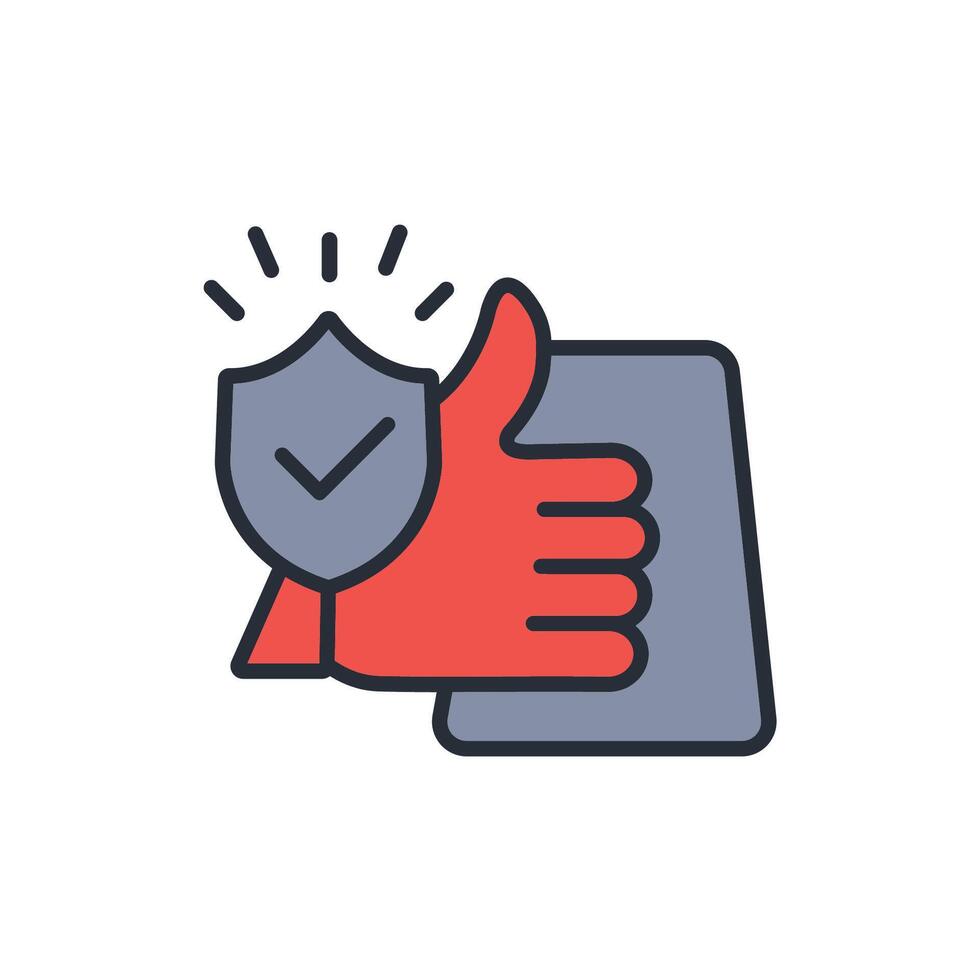 Trust icon. .Editable stroke.linear style sign for use web design,logo.Symbol illustration. vector