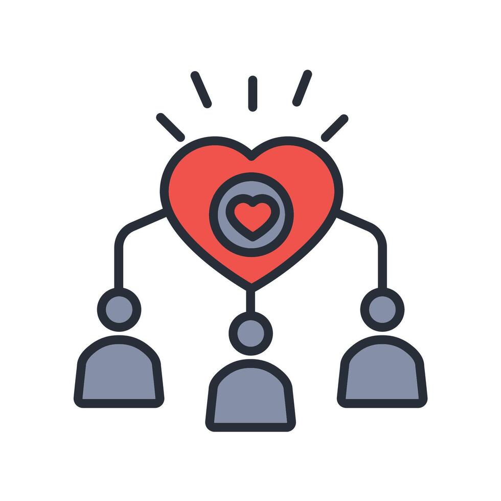 relationship icon. .Editable stroke.linear style sign for use web design,logo.Symbol illustration. vector