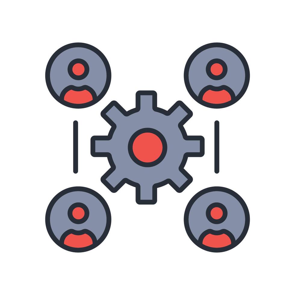 collaboration icon. .Editable stroke.linear style sign for use web design,logo.Symbol illustration. vector