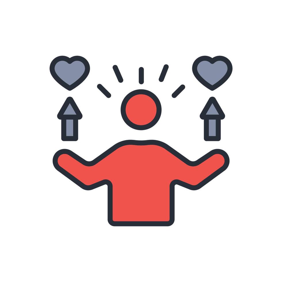 Confidence icon. .Editable stroke.linear style sign for use web design,logo.Symbol illustration. vector