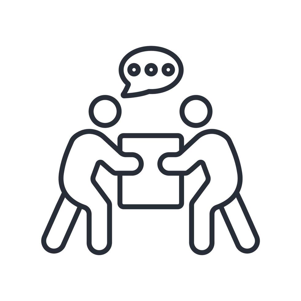 mentoring icon. .Editable stroke.linear style sign for use web design,logo.Symbol illustration. vector