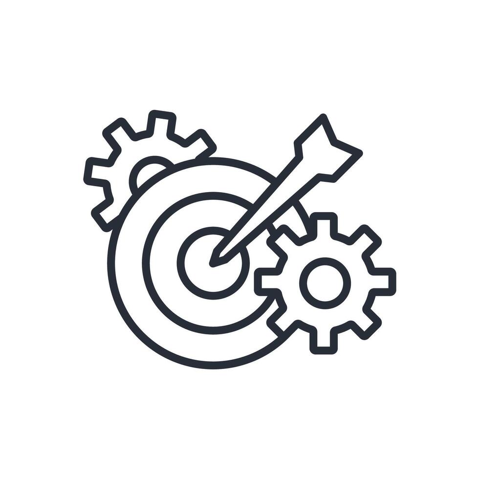 goal icon. .Editable stroke.linear style sign for use web design,logo.Symbol illustration. vector