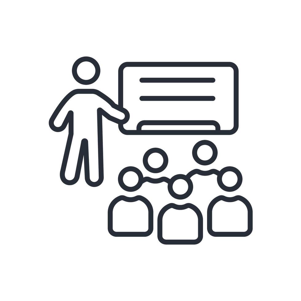 training icon. .Editable stroke.linear style sign for use web design,logo.Symbol illustration. vector