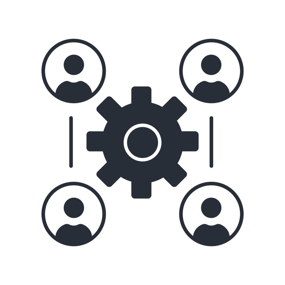collaboration icon. .Editable stroke.linear style sign for use web design,logo.Symbol illustration. vector