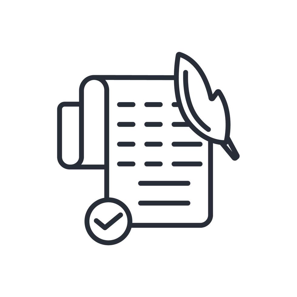 Briefing icon. .Editable stroke.linear style sign for use web design,logo.Symbol illustration. vector
