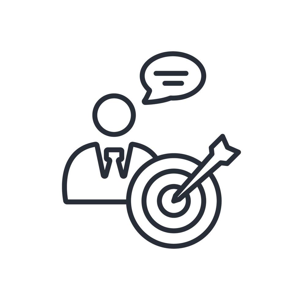 coaching icon. .Editable stroke.linear style sign for use web design,logo.Symbol illustration. vector