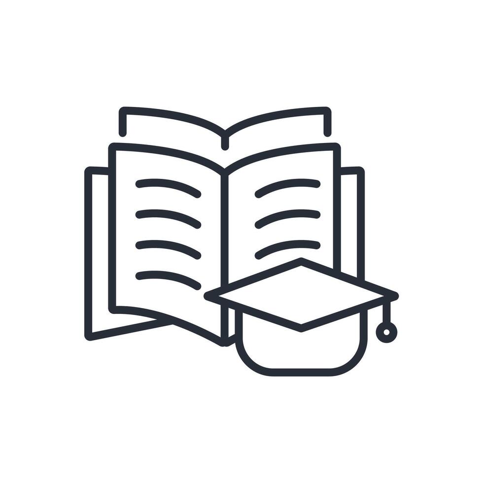 Education icon. .Editable stroke.linear style sign for use web design,logo.Symbol illustration. vector