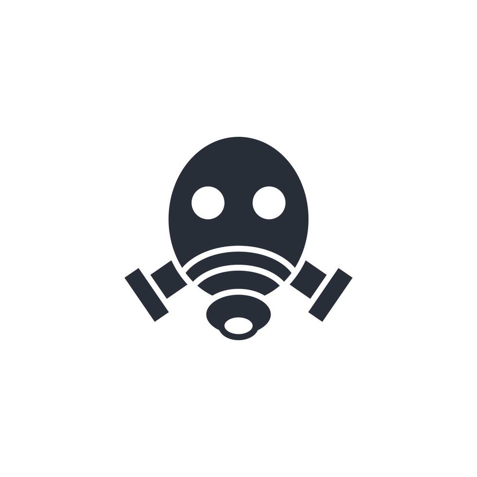 Gas mask icon. .Editable stroke.linear style sign for use web design,logo.Symbol illustration. vector