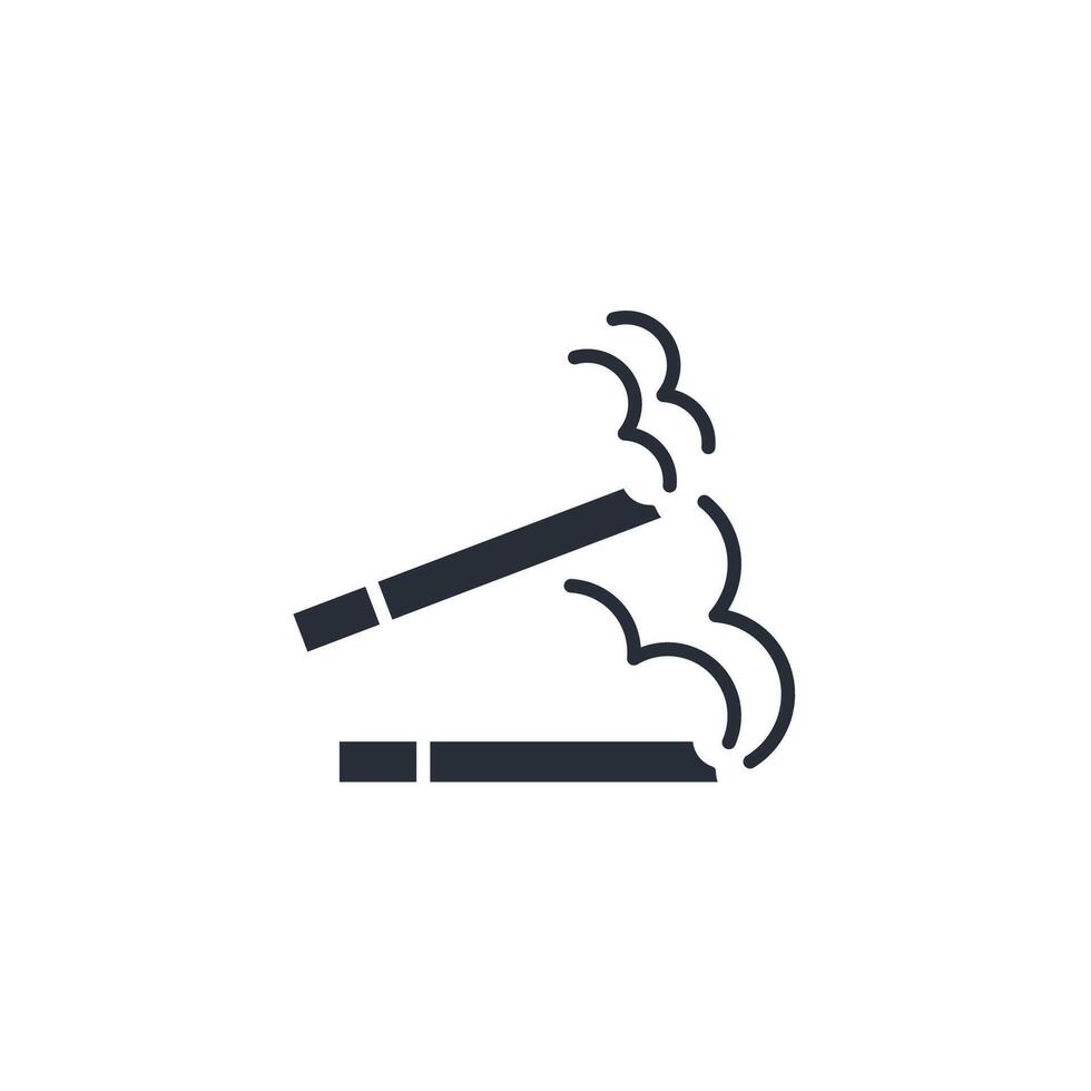 Cigarette icon. .Editable stroke.linear style sign for use web design,logo.Symbol illustration. vector