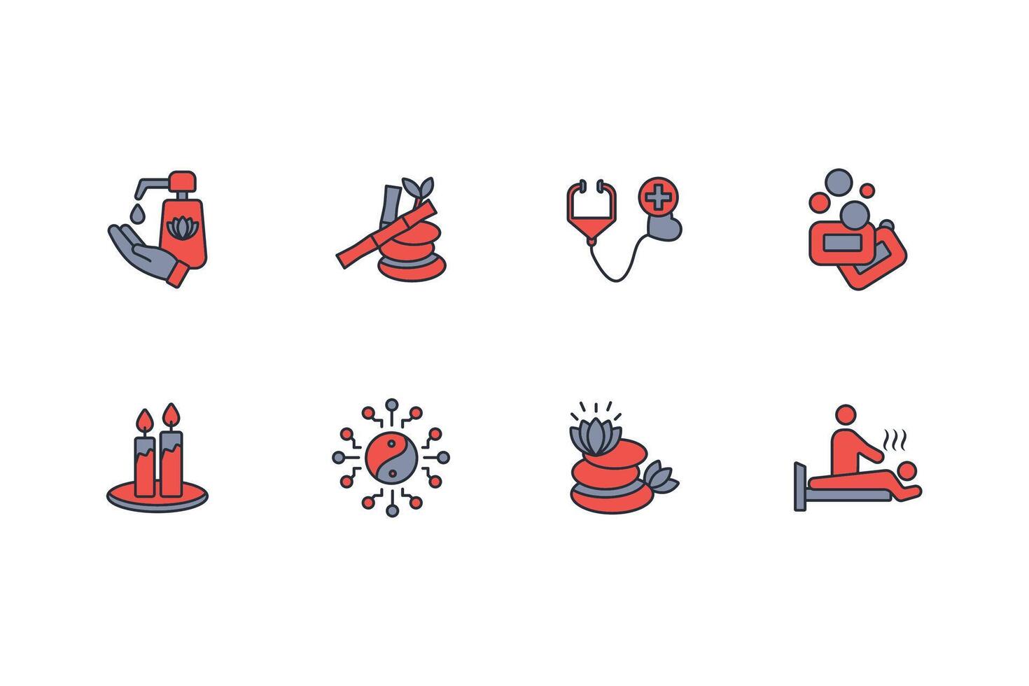 beauty and spa icon set..Editable stroke.linear style sign for use web design,logo.Symbol illustration. vector