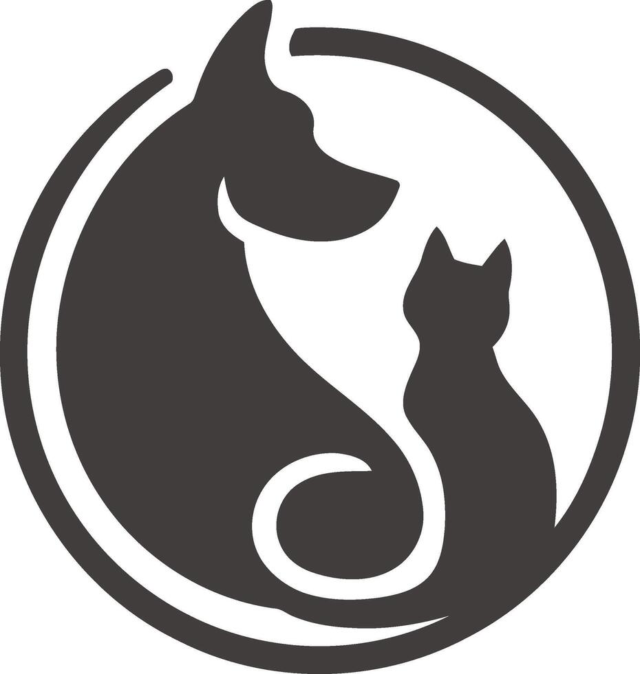 pet care logo creative animal concept hand food health care illustration vector