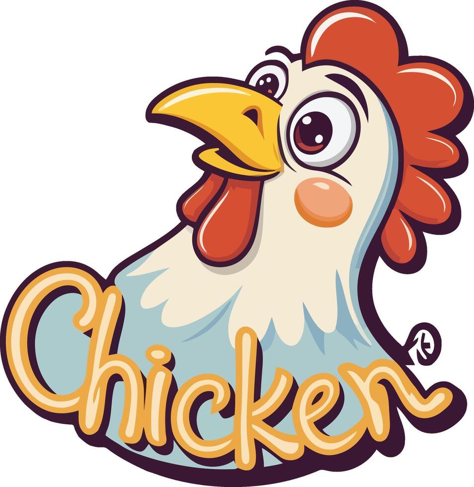 chicken mascot, chicken character. Suitable for restaurant logo vector