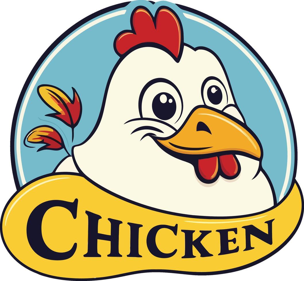 Illustration of chicken character vector