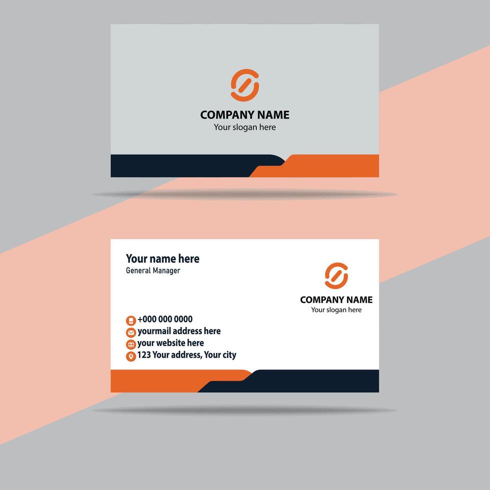Modern Minimalist Business Card Design for Professional Branding. vector