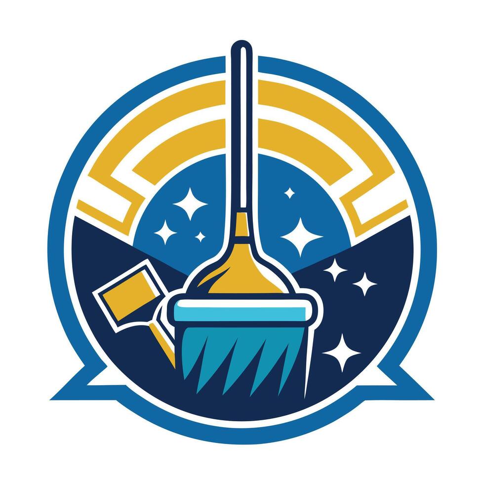 Clean Sweep Services Logo Design Concept. vector