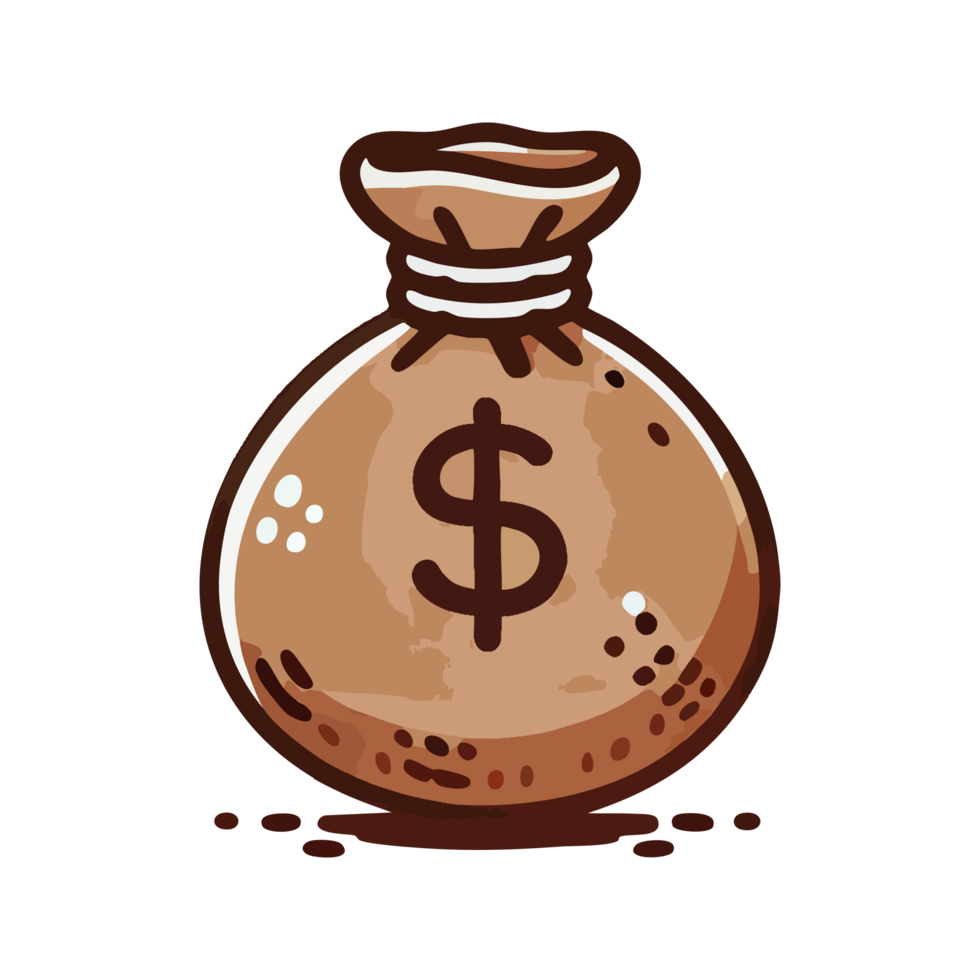 icon color money bag png