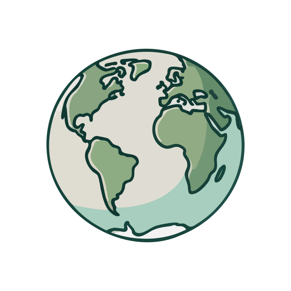 icon earth flat design png