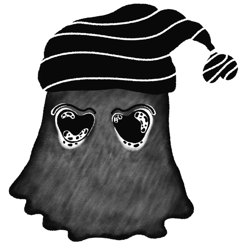 Trick or Treat. Halloween holiday. Isolate black ghost for Halloween Day. png