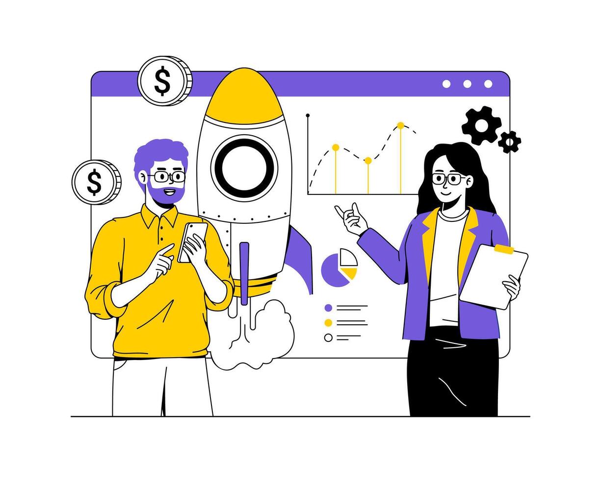 Startup Success Strategy vector