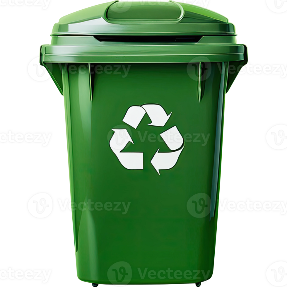 verde raccolta differenziata bidone eco spazzatura isolato png
