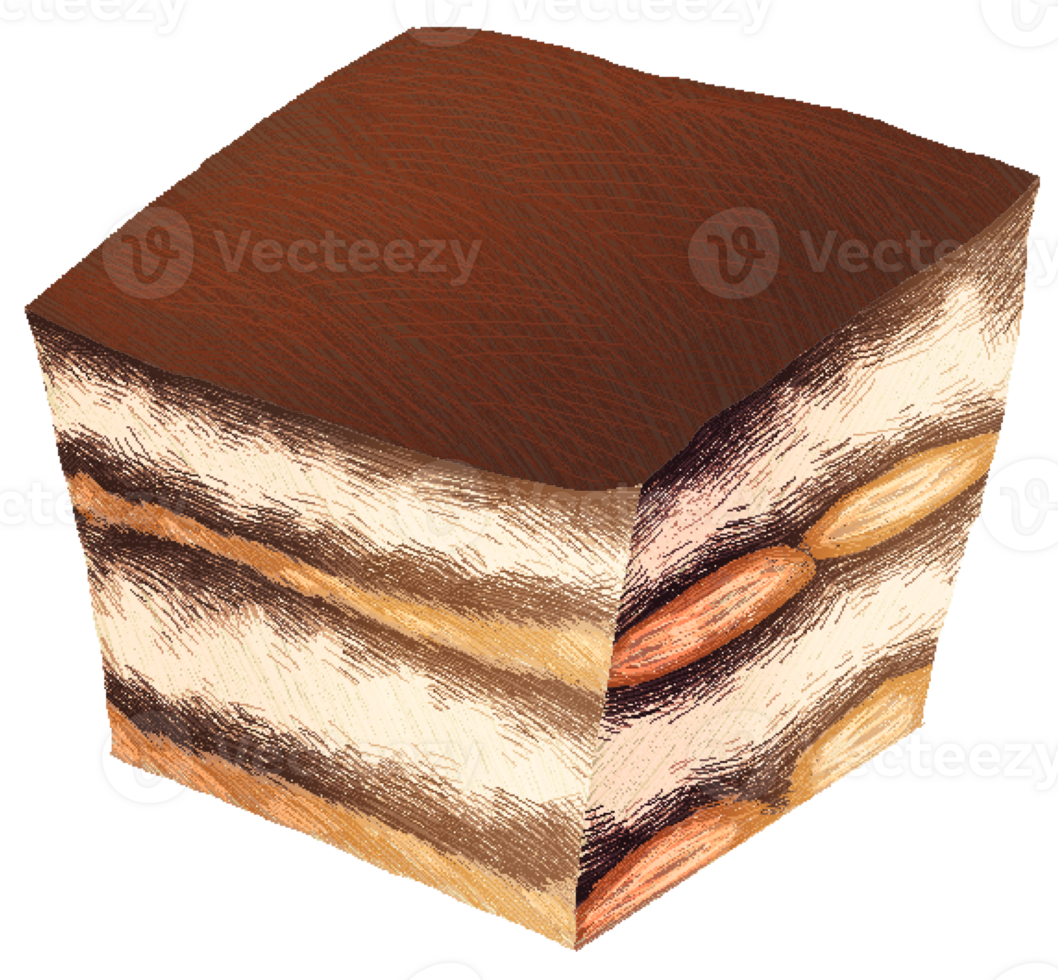 Two layers tiramisu png