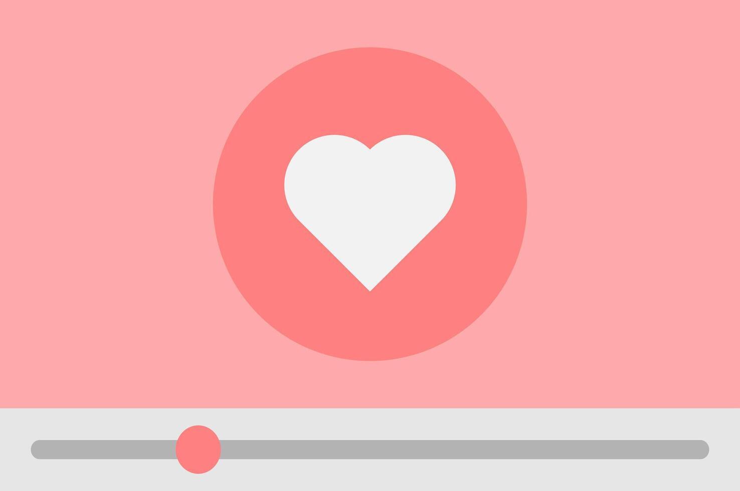 Heart icon on a player screen. vector