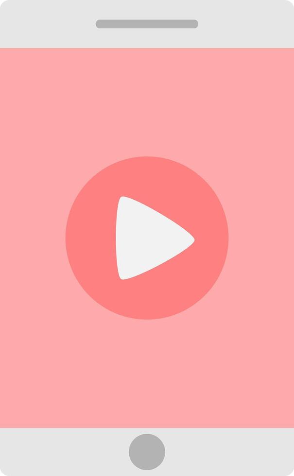 Smartphone with play icon. Simple play icon. vector