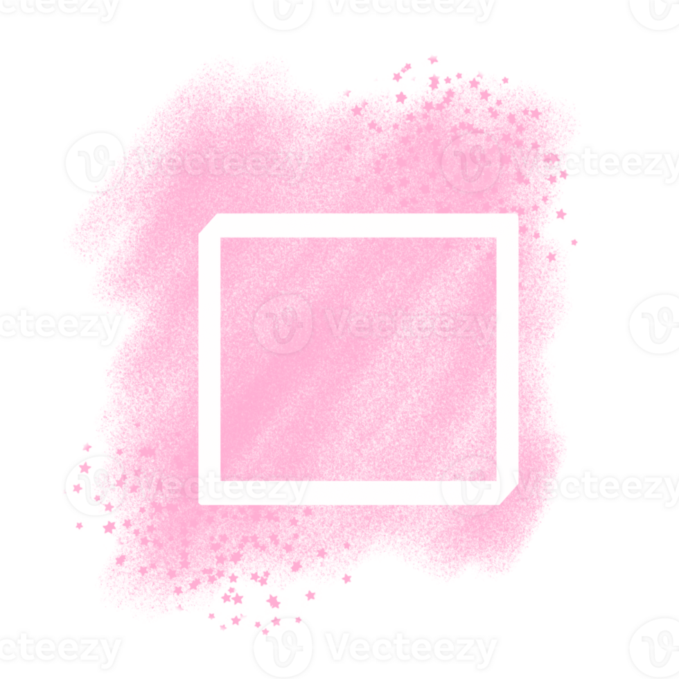 Pink Glitter Diagonal Frame with Sparkles png