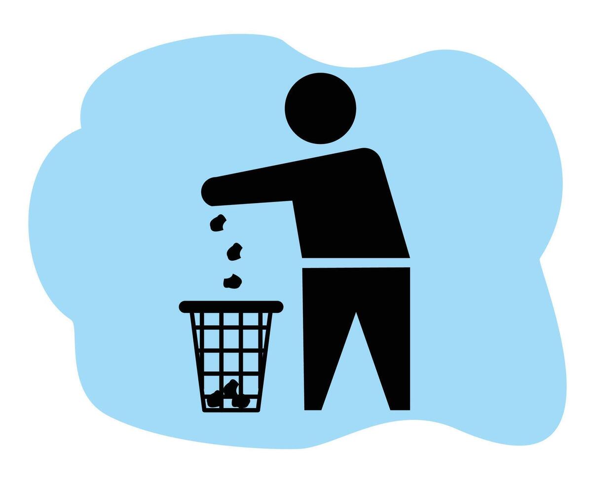 warning sign prohibiting littering or no littering sign vector
