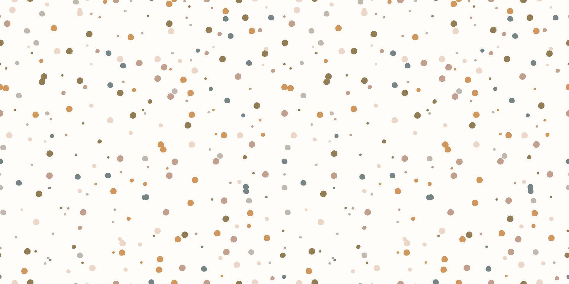 Seamless confetti pattern with dots. Pastel boho bolts. Bohemian background for wrapping paper. Abstract pastel splatter. For print templates or textiles. vector