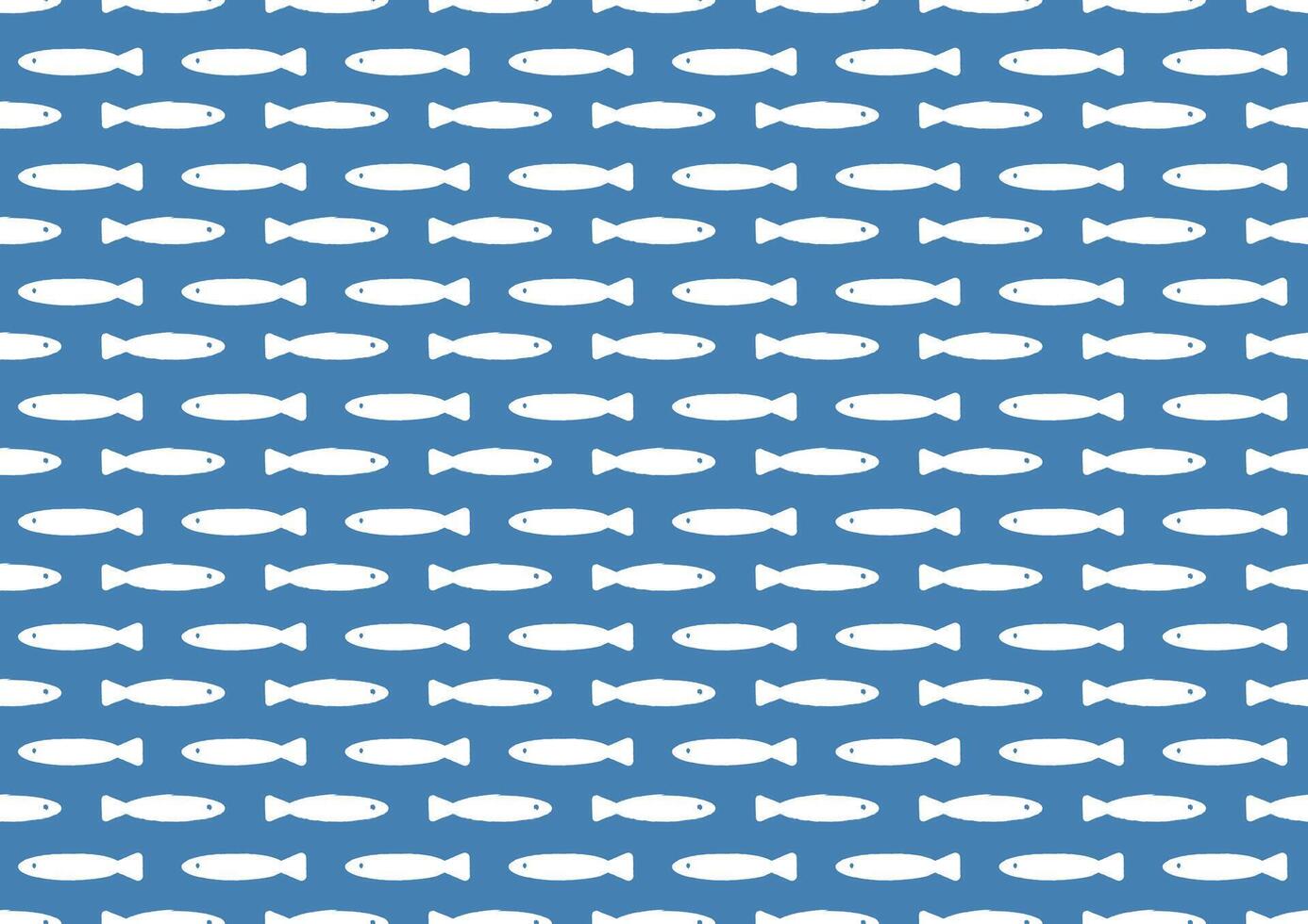 Blue seamless pattern with simple fishes. Nautical kids background in flat design. Hand-drawn aquarium illustration. Cute design for fabric, textile, wallpaper, bedding, and apparel. Gender-neutral. vector