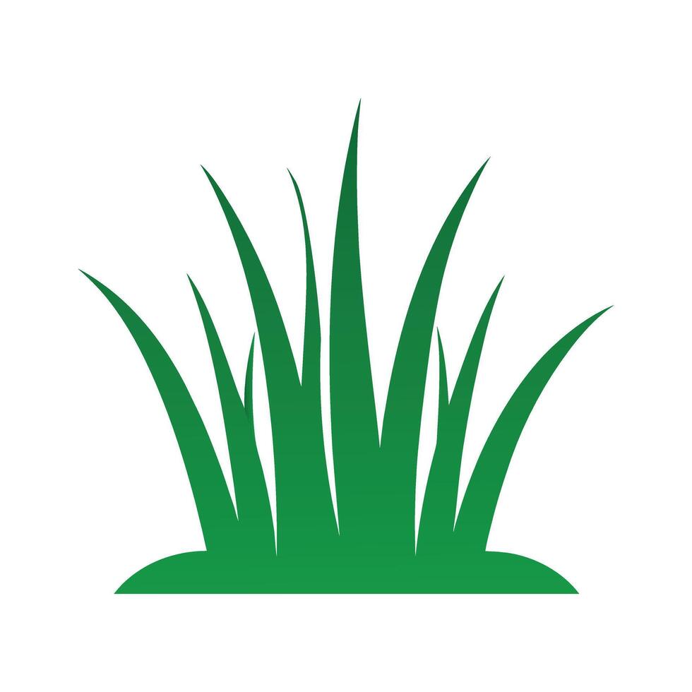 Green grass silhouette vector