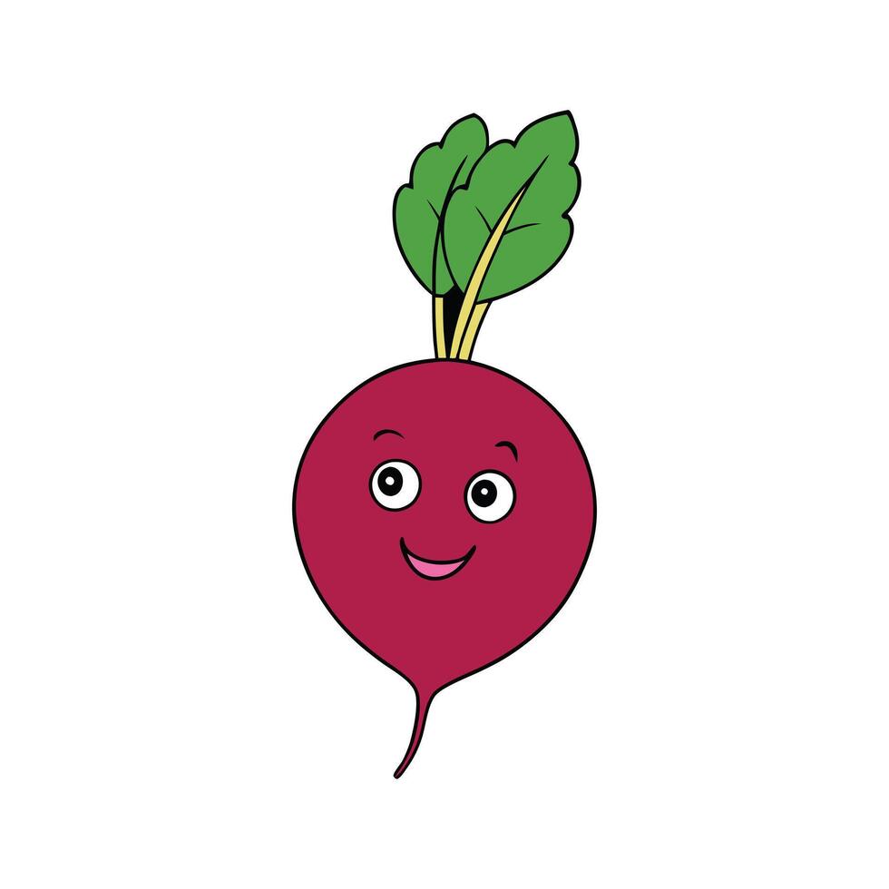 Funny Beetroot Cartoon Design Playful Vegetable vector