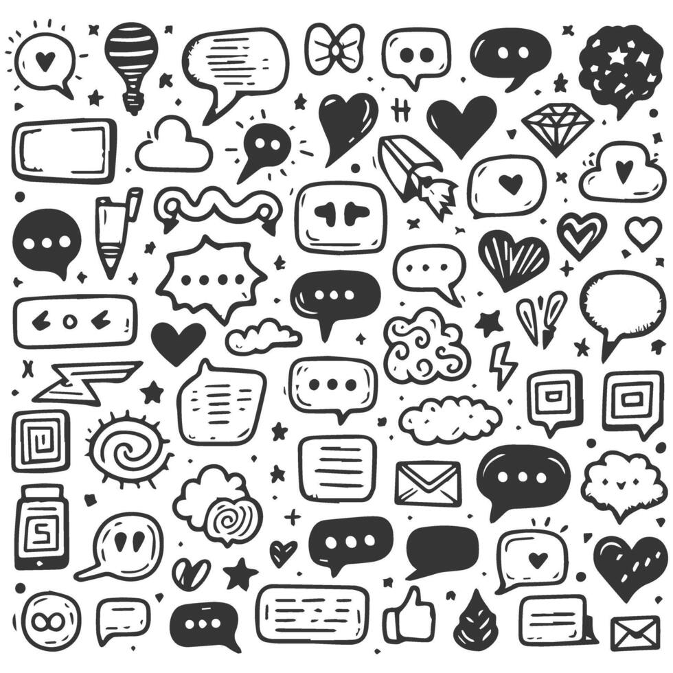 Hand drawn doodles on a white background vector