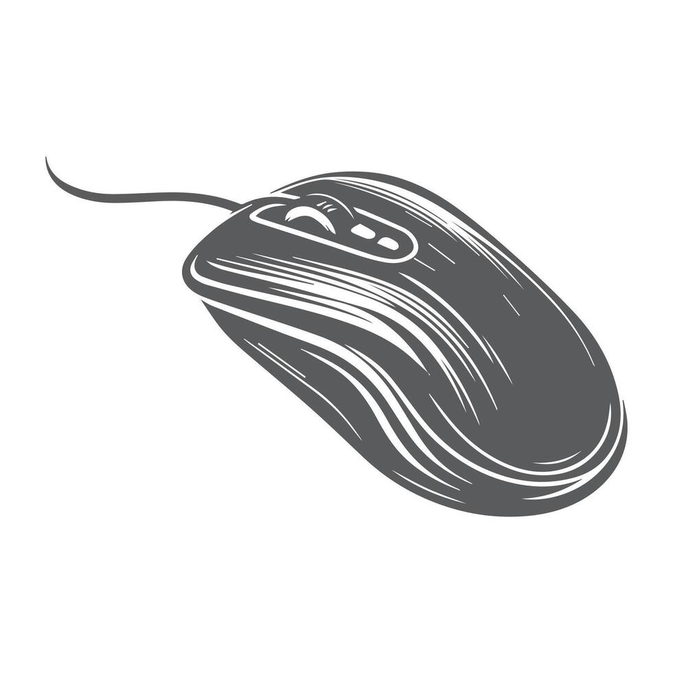 Computer mouse icon isolated on white background illustration vector